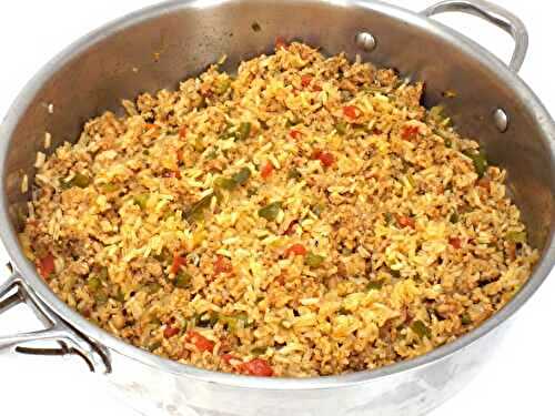 Cajun Chicken Sausage and Rice Skillet