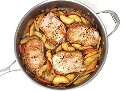 Pork Chops and White Balsamic Apples