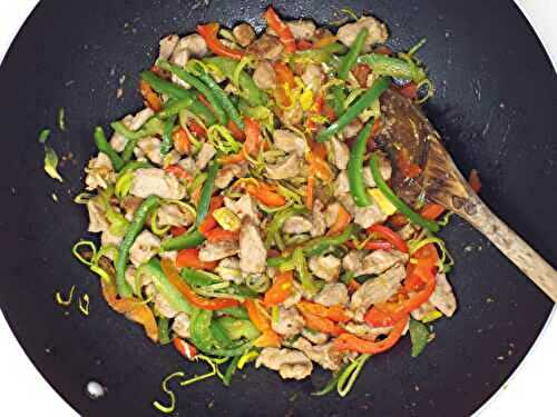 Triple Ginger Pork and Pepper Stir-Fry