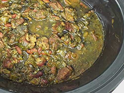 Slow Cooker Ghormeh Sabzi (Persian Beef Stew)